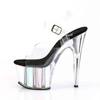 Pleaser - ADORE708HGI Sandale à bride à la cheville, Pole dance chaussures - Chaussures de pole dance - Couleur argent Product image